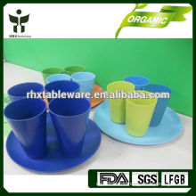 oval bamboo colorful mugs